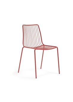 Stuhl rot Metall stapelbar, Gartenstuhl rot Metall 