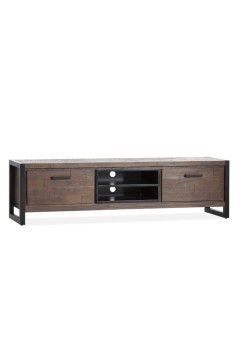 TV Schrank braun Industrie, Lowboard braun Industriedesign, Breite 190 cm