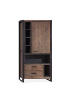 Schrank braun Industrie, Barschrank braun Industriedesign, Bücherschrank,  Breite 100 cm