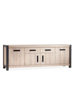 Sideboard Industrie, Anrichte Industriedesign, Breite 236 cm