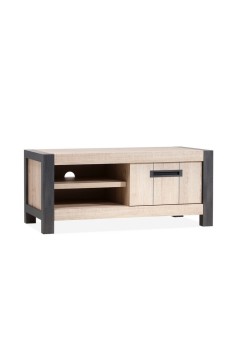TV Schrank Industrie mit 1 Schublade, Fernsehschrank Industriedesign, Breite 114 cm