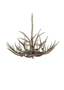 Geweih-Kronleuchter 8 Flammig, Geweihleuchter Landhaus, Kronleuchter Geweih, Durchmesser 91 cm