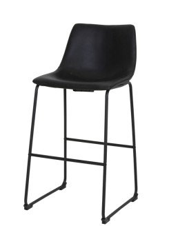 Barstuhl schwarz Metall, Barhocker schwarz Metall, Sitzhöhe 73 cm