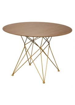 Tisch rund, Esstisch rund, runder Tisch Gold Gestell, Durchmesser 120 cm