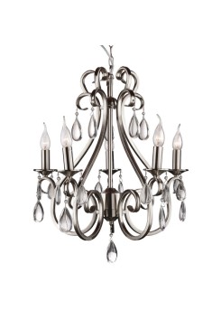 Hängeleuchte Silber, Pendelleuchte Silber, Hängelampe Silber, Durchmesser 56 cm