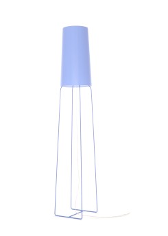 Stehleuchte blau, Stehlampe mit Lampenschirm blau