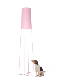 Stehleuchte rosa, Stehlampe mit Lampenschirm rosa-pink