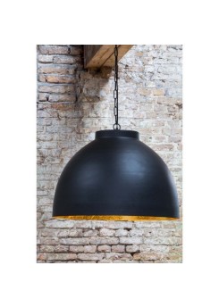 XXL Pendelleuchte schwarz-gold Metall, Hängeleuchte Metall schwarz, Hängelampe Metall schwarz, Durchmesser 60 cm