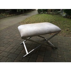 Bank mit Kuhfell bezogen, Sitzbank, Maße 75 x 45 cm