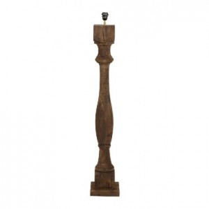 Lampenfuß braun für eine Stehlampe, Lampenfuß Stehleuchte braun aus Holz, Höhe 125 cm