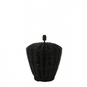 Lampenfuß schwarz Tischlampe Rattan, Lampenfuß für Tischleuchte Rattan,  Durchmesser 35 cm