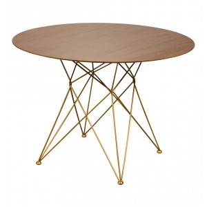 Tisch rund, Esstisch rund, runder Tisch Gold Gestell, Durchmesser 120 cm
