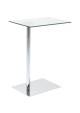 Beistelltisch Glas, Beistelltisch verchromt Silber-Glas