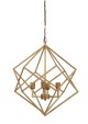 Pendelleuchte Gold, Kronleuchter Gold, Durchmesser 61 cm
