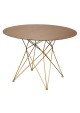 Tisch rund, Esstisch rund, runder Tisch Gold Gestell, Durchmesser 120 cm