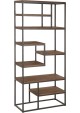 Regal Industrie, Bücherregal Metall Holz, Breite 80 cm
