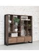 Regal Industrie, Bücherregal Metall Holz, Breite 150 cm